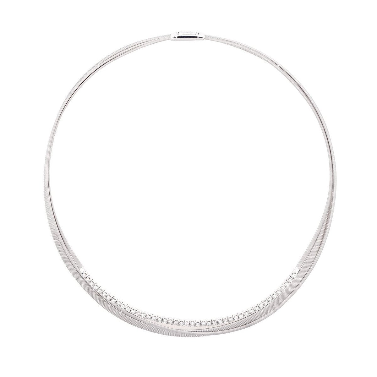 Marco Bicego Masai 18ct White Gold 1.32ct Diamond Collarette Necklace - White Gold