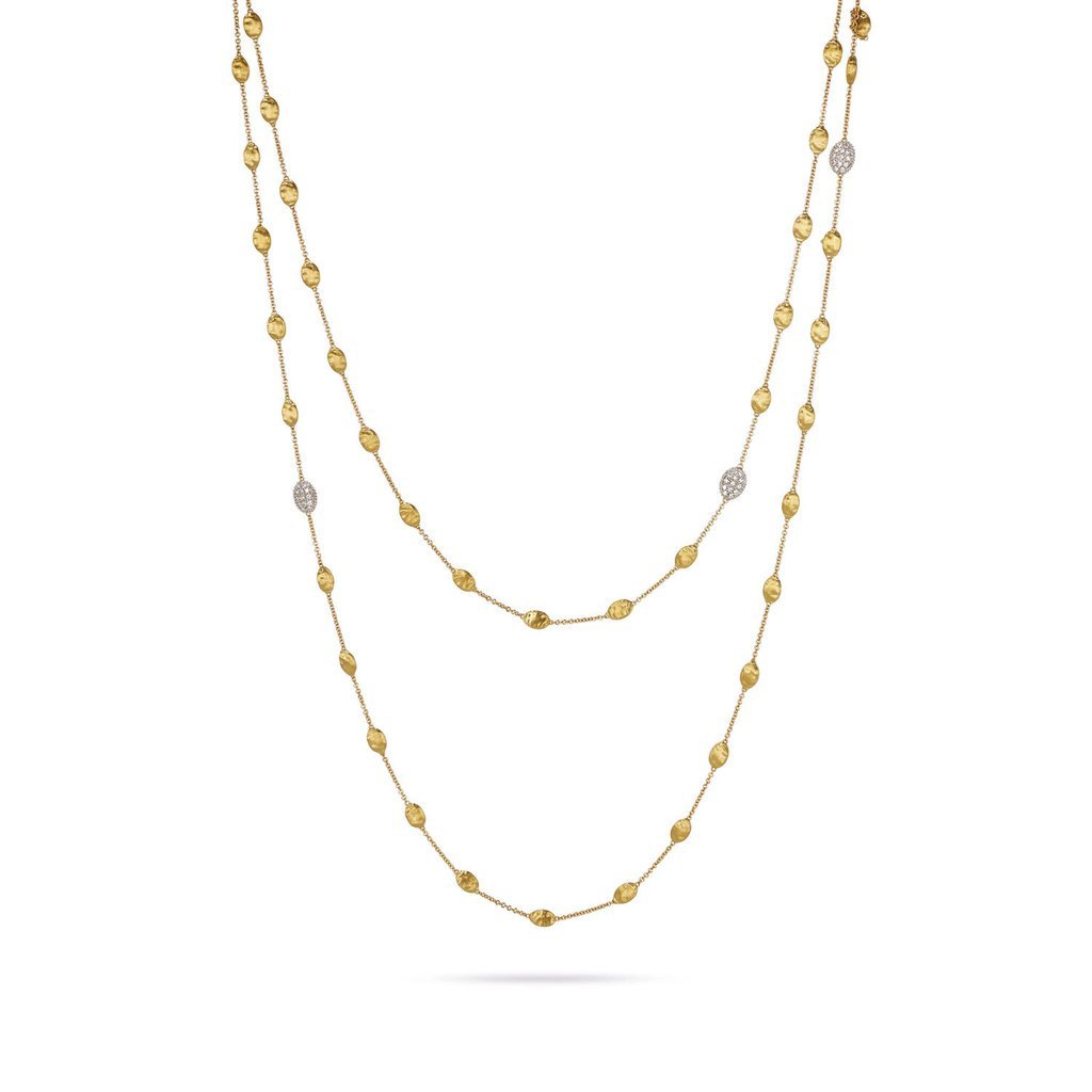 Marco Bicego Siviglia 18ct Yellow Gold 0.60ct Diamond Necklace - Option1 Value Yellow Gold