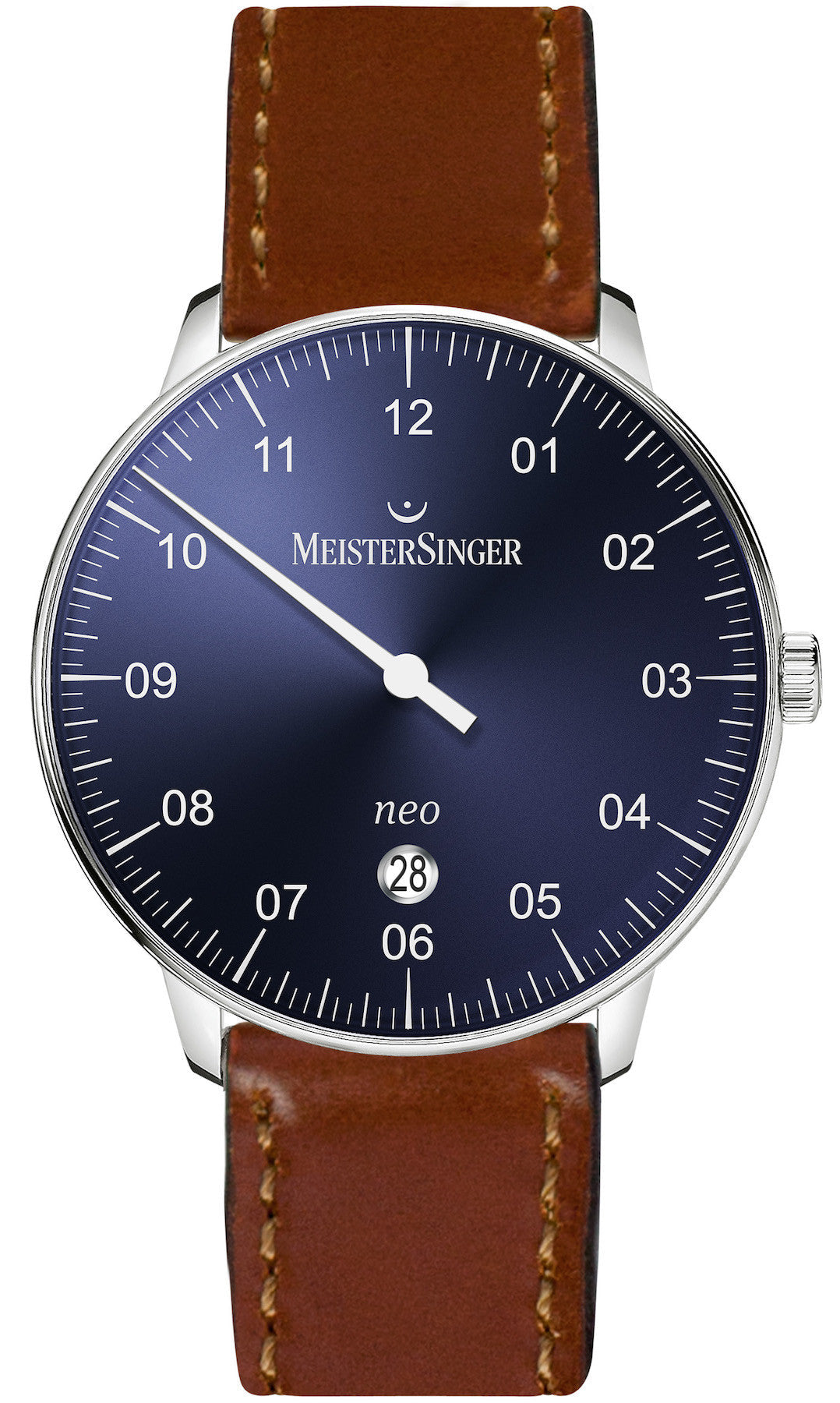 MeisterSinger Watch Neo Plus Cordovan Cognac - Blue