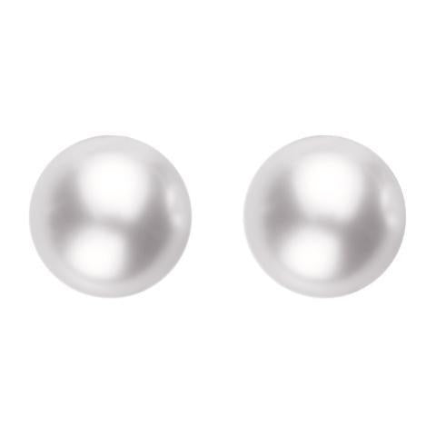 Mikimoto 18ct White Gold 5.5mm White Grade A Pearl Stud Earrings - TITLE White Gold