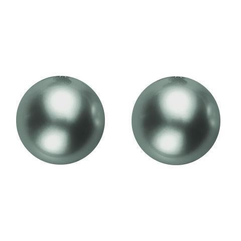 Mikimoto 18ct Yellow Gold 8mm A+ Black South Sea Pearl Stud Earrings - TITLE Yellow Gold