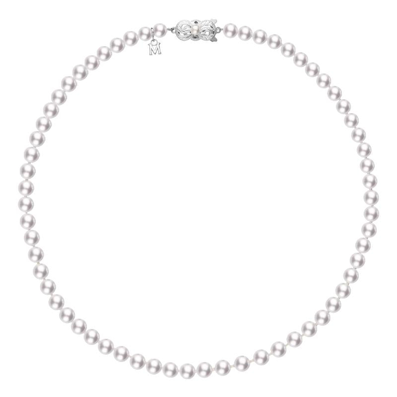 Mikimoto 18ct White Gold 6.0mm White Akoya Pearl Necklace