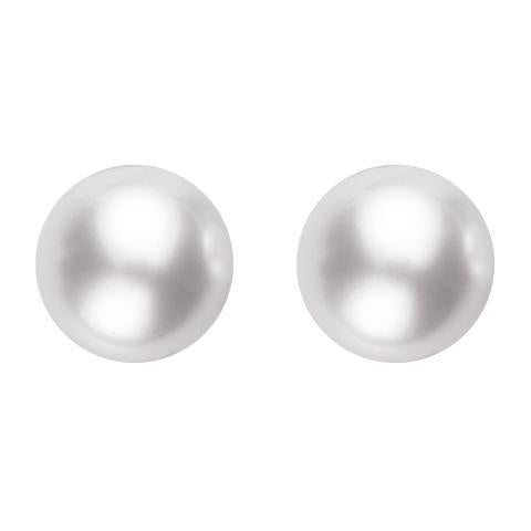 Mikimoto 18ct White Gold 6.5mm White Grade AAA Pearl Stud Earrings - TITLE White Gold