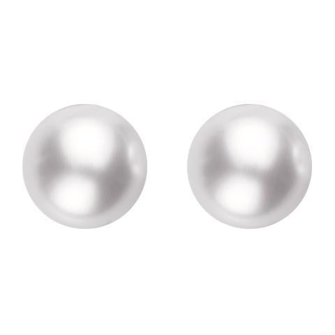Mikimoto 18ct White Gold 6.5mm White Grade AA Pearl Stud Earrings - TITLE White Gold