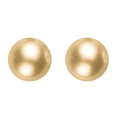 Mikimoto 18ct Yellow Gold 10mm Golden South Sea A+ Pearl Stud Earrings - TITLE Yellow Gold