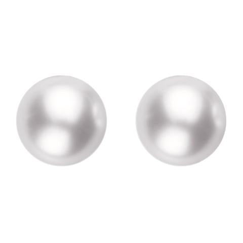 Mikimoto 18ct Yellow Gold 7.5mm White Grade A Pearl Stud Earrings - TITLE Yellow Gold