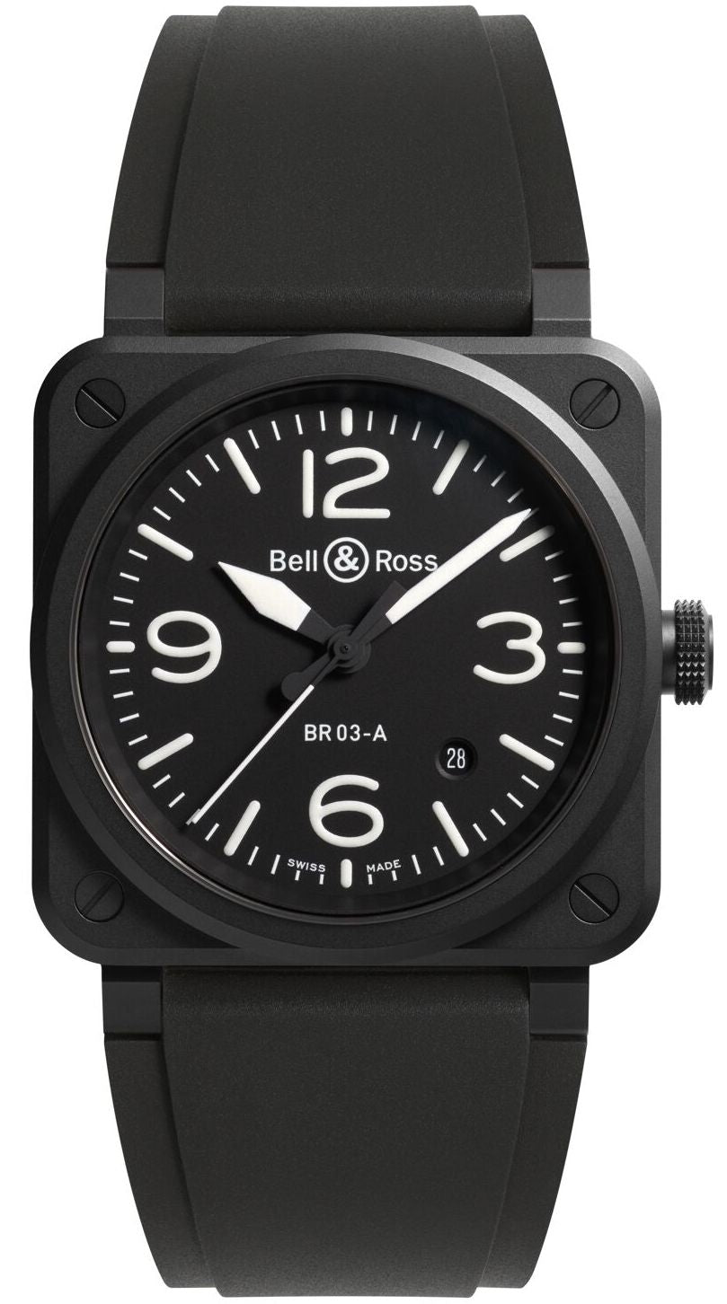 Bell & Ross Watch BR 03 Auto Black Matt Ceramic