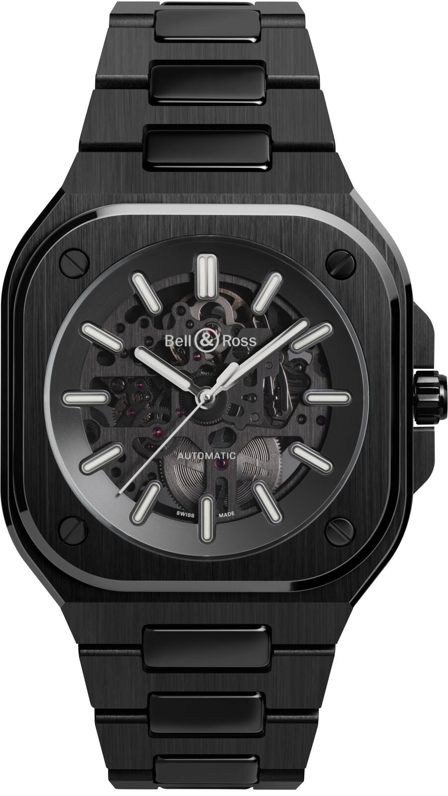 Bell & Ross Watch BR 05 Skeleton Black Ceramic Bracelet