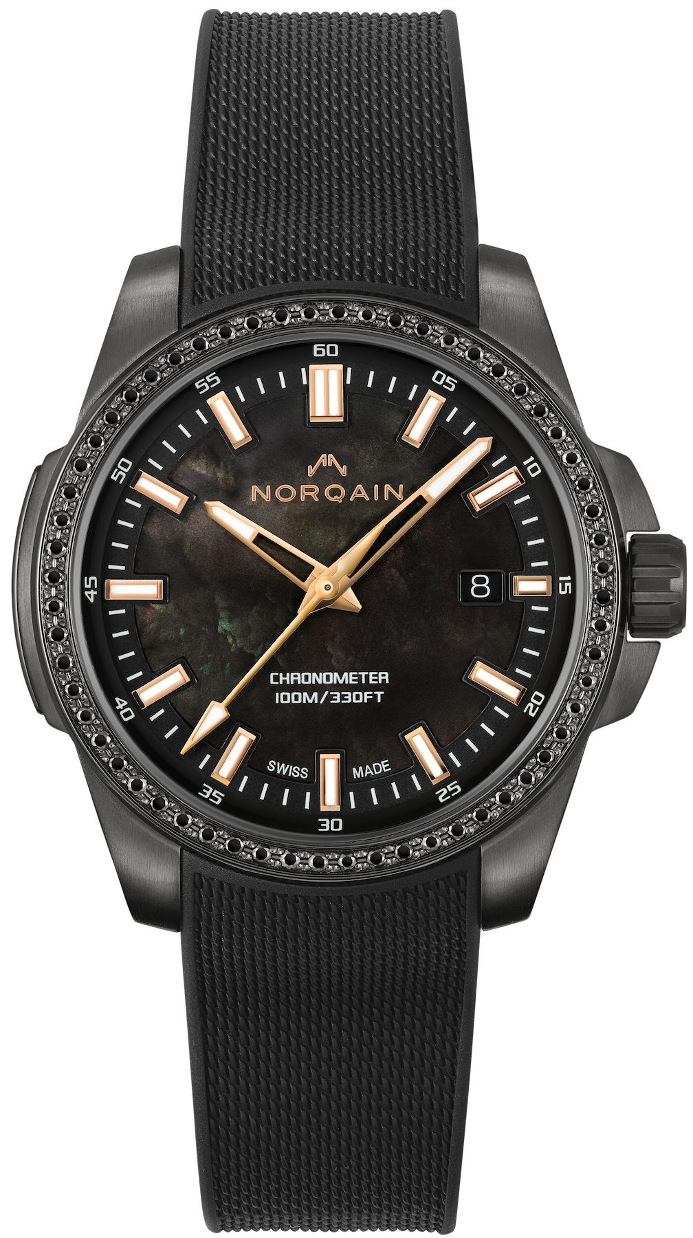 Norqain Watch Independence Black MOP And Diamonds Limited Edition