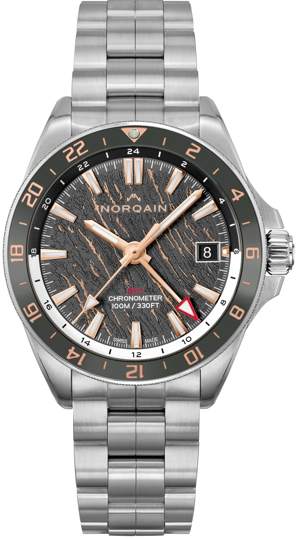 Norqain Watch Neverest Glacier 41mm Grey & Gold Bracelet