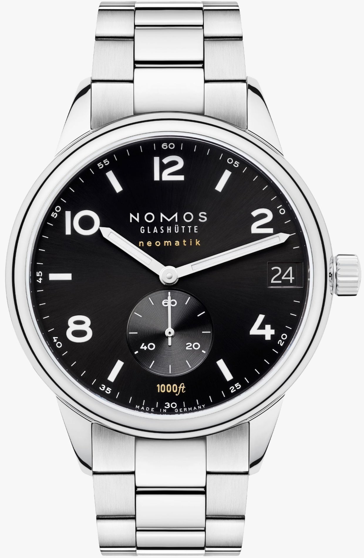 Nomos Glashutte Watch Club Sport Neomatik 42 Date Black Sapphire Crystal