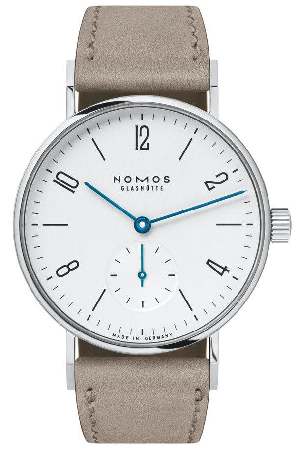 Nomos Glashutte Watch Tangente 33 Steel Back - White
