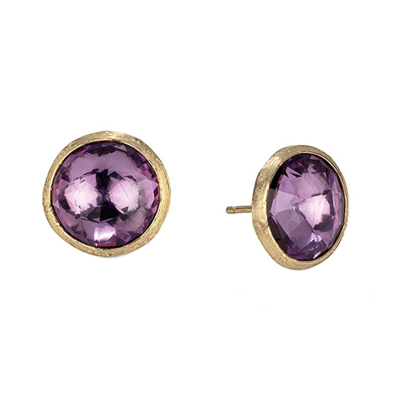 Marco Bicego Jaipur 18ct Yellow Gold Amethyst Stud Earrings - Option1 Value Yellow Gold