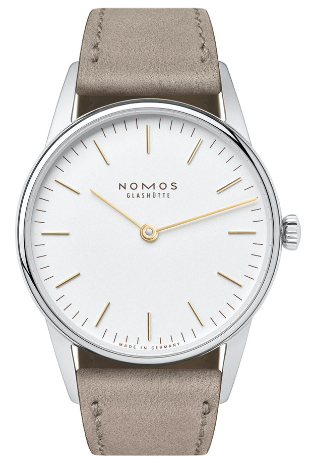 Nomos Glashutte Watch Orion 33 Duo Steel Back - White