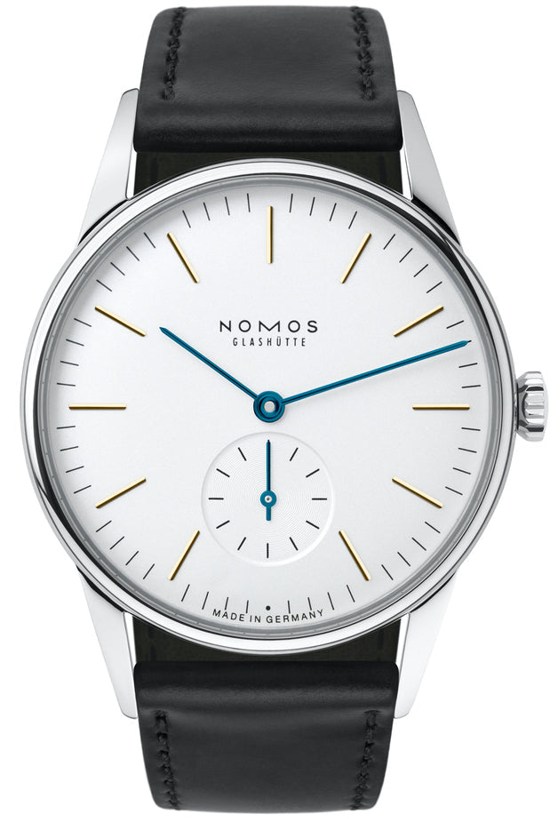 Nomos Glashutte Watch Orion Steel Back - White