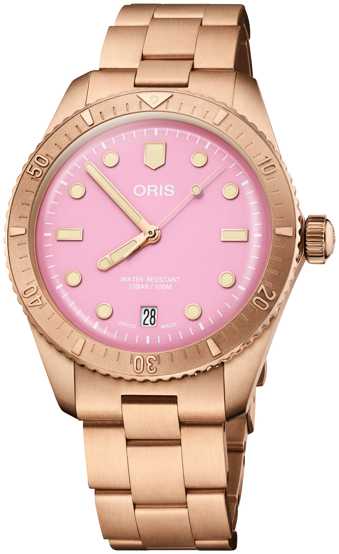 Oris Watch Divers Sixty-Five Cotton Candy Lipstick Pink Bracelet