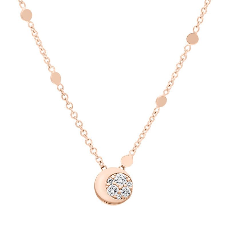 Pasquale Bruni Luce 18ct Rose Gold 0.21ct Diamond Pendant Necklace - Gold