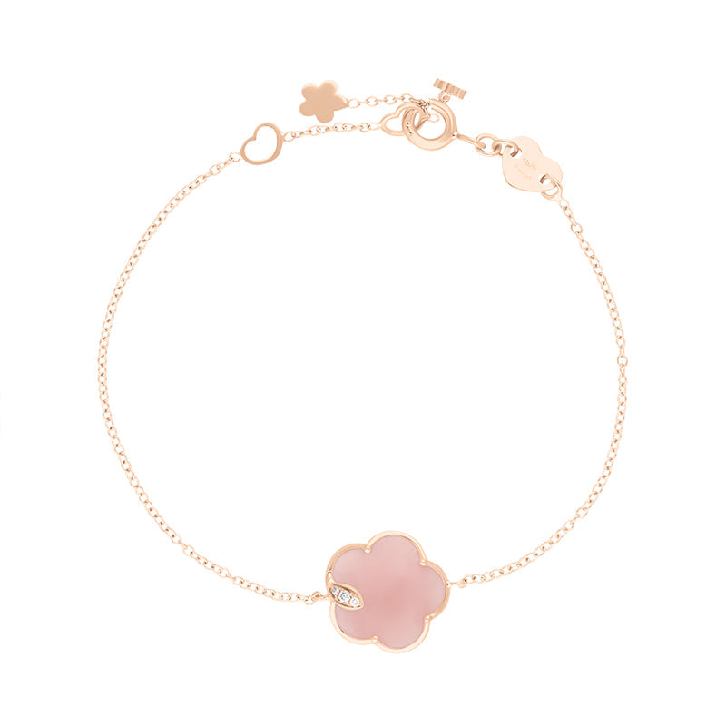 Pasquale Bruni Petit Joli 18ct Rose Gold White and Champagne Diamond Chalcedony Bracelet - Gold