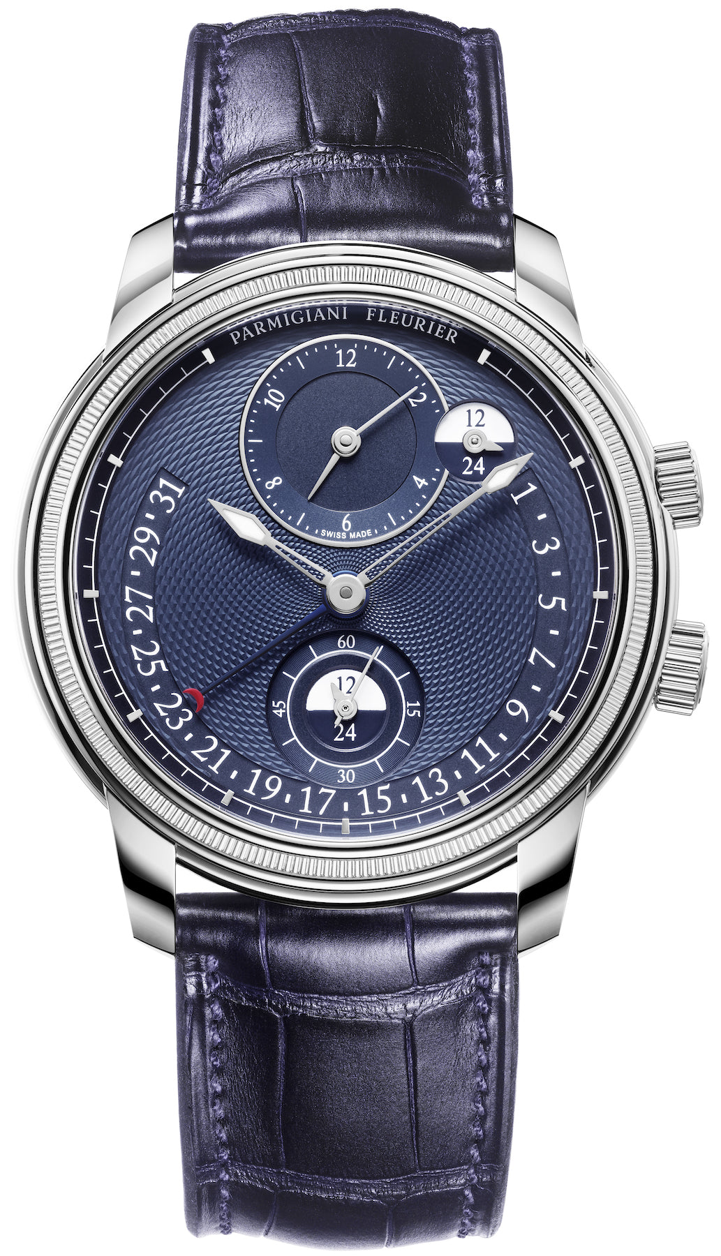 Parmigiani Fleurier Watch Toric Hemispheres Retrograde Steel Blue - Blue