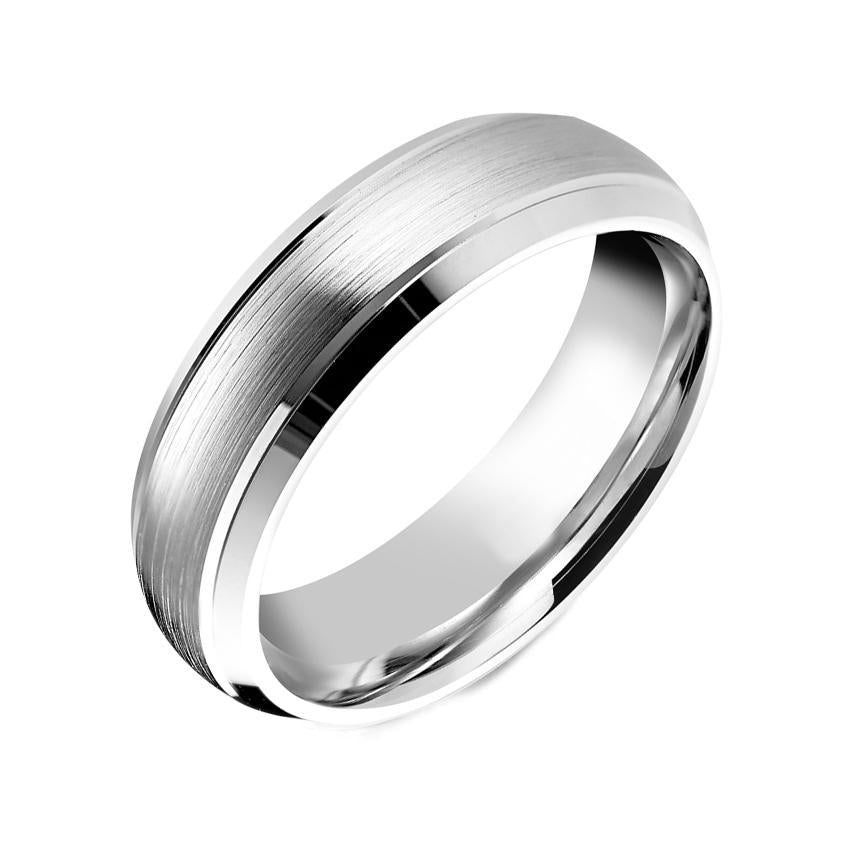 Palladium Satin Finish Wedding Ring - TITLE Palladium