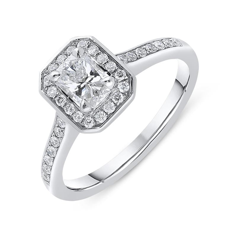 Phoenix Cut Platinum 0.76ct Diamond Cluster Ring D