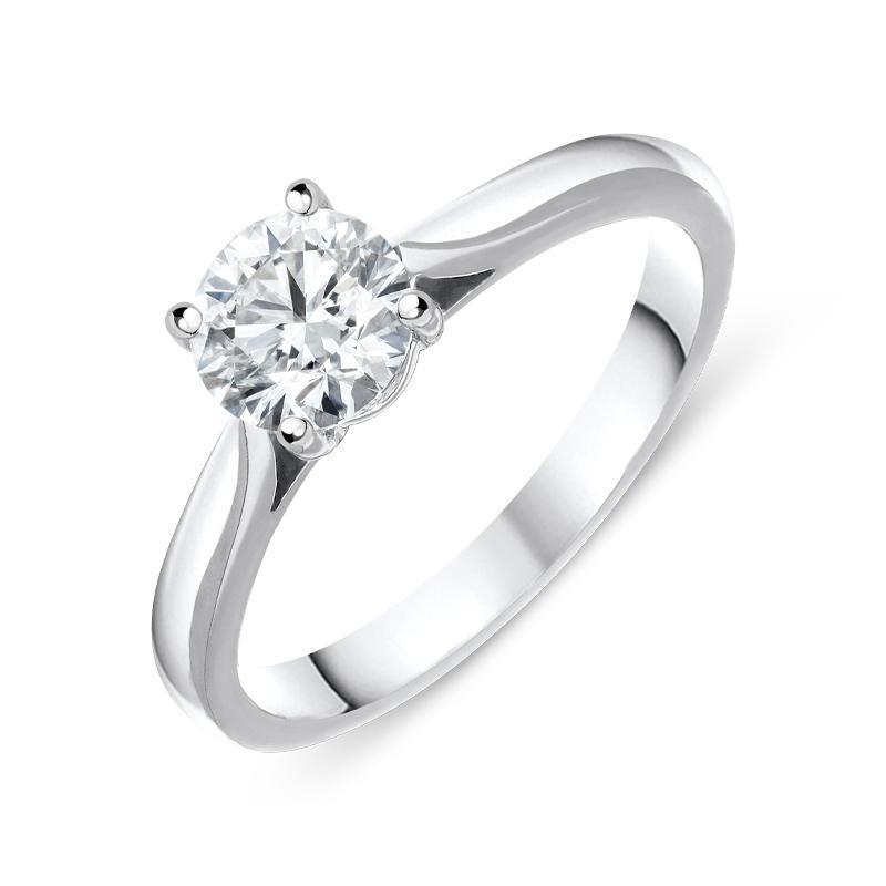 Platinum Diamond 0.70ct Round Brilliant Cut Solitaire Ring