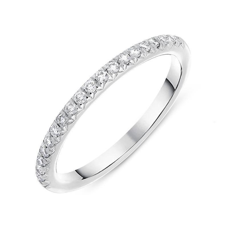 Platinum 0.20ct Diamond Brilliant Cut Wedding Half Eternity Ring - TITLE Platinum
