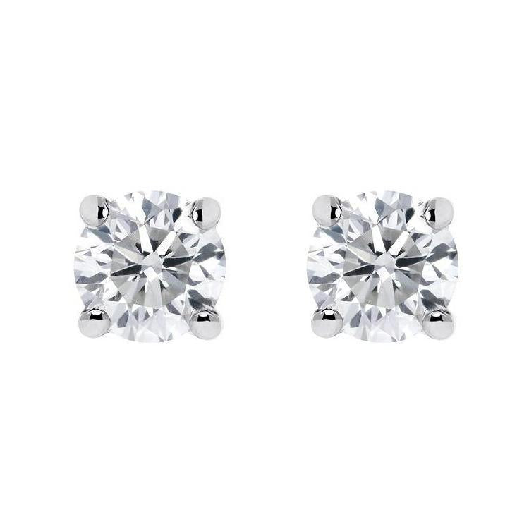 Platinum 0.50ct Diamond Claw Set Solitaire Stud Earrings
