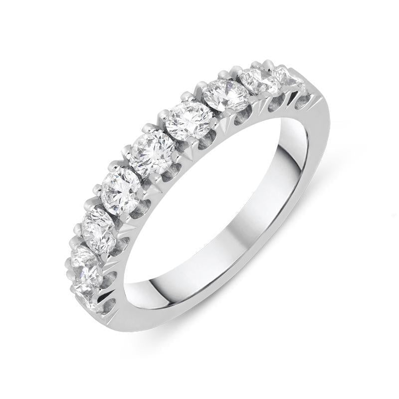 Platinum 1.07ct Diamond Brilliant Cut Wedding Half Eternity Ring - TITLE Platinum