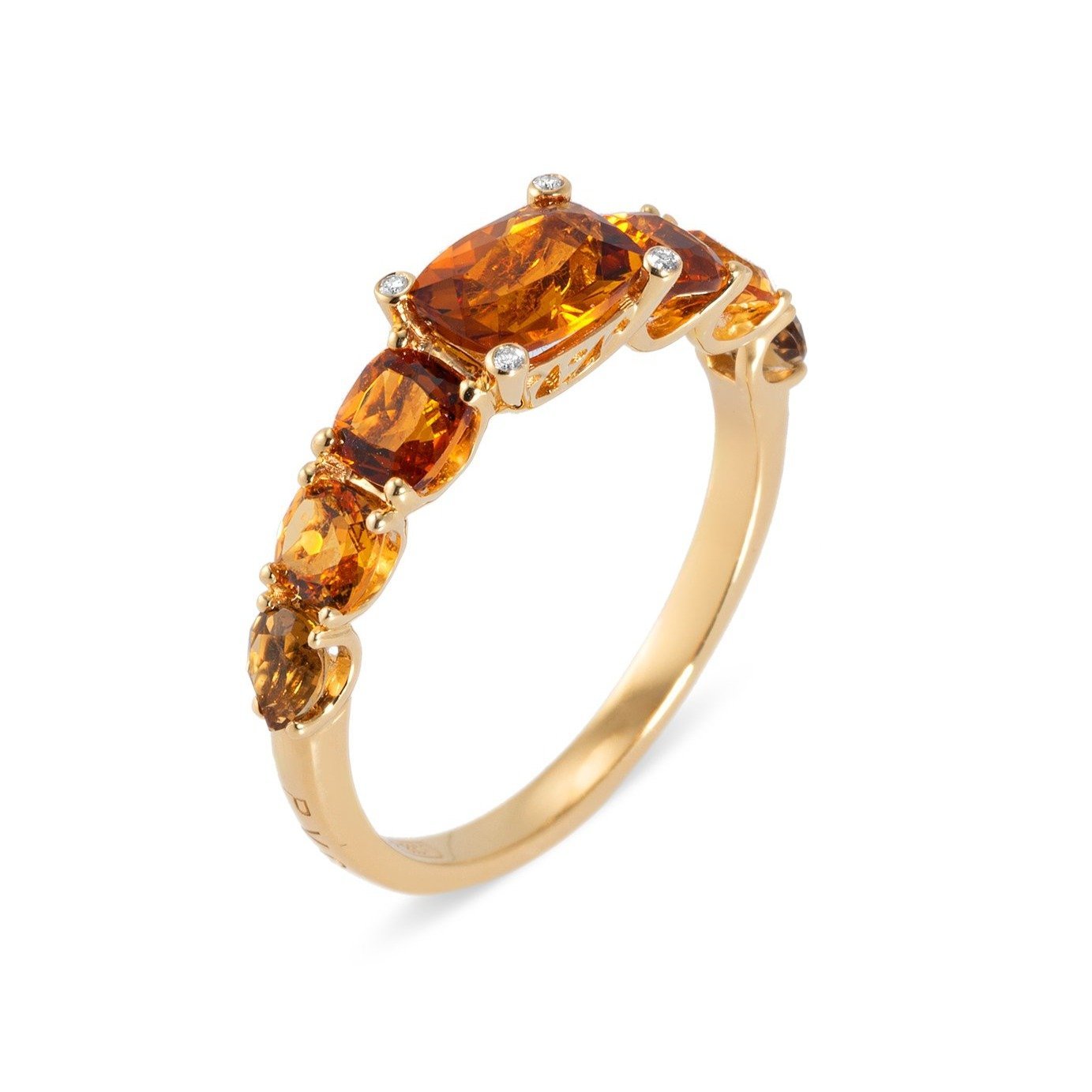 Ponte Vecchio Iris 18ct Yellow Gold 2.00ct Citrine Diamond Ring - S