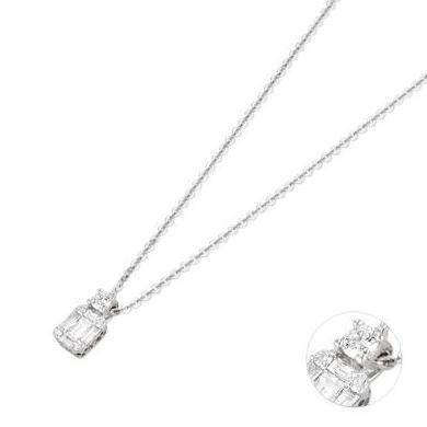 Ponte Vecchio Benvenuto 18ct White Gold 0.21ct Diamond Necklace - White Gold