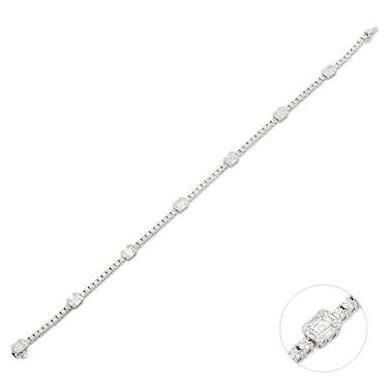 Ponte Vecchio Benvenuto 18ct White Gold 2.25ct Diamond Tennis Bracelet - White Gold