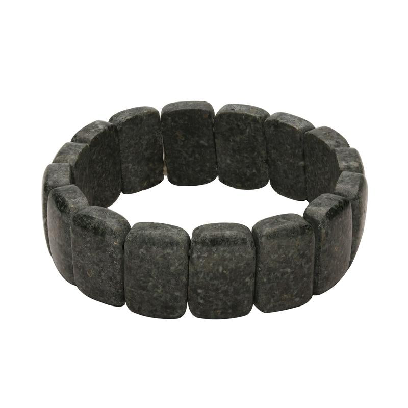Preseli Bluestone Rectangular Elasticated Bracelet D - Option1 Value Silver