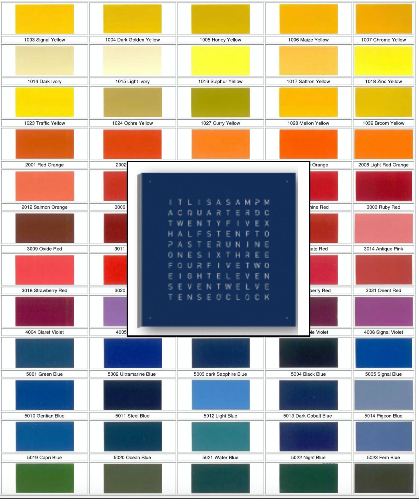 QLOCKTWO Custom Colour RAL Corpus - Black