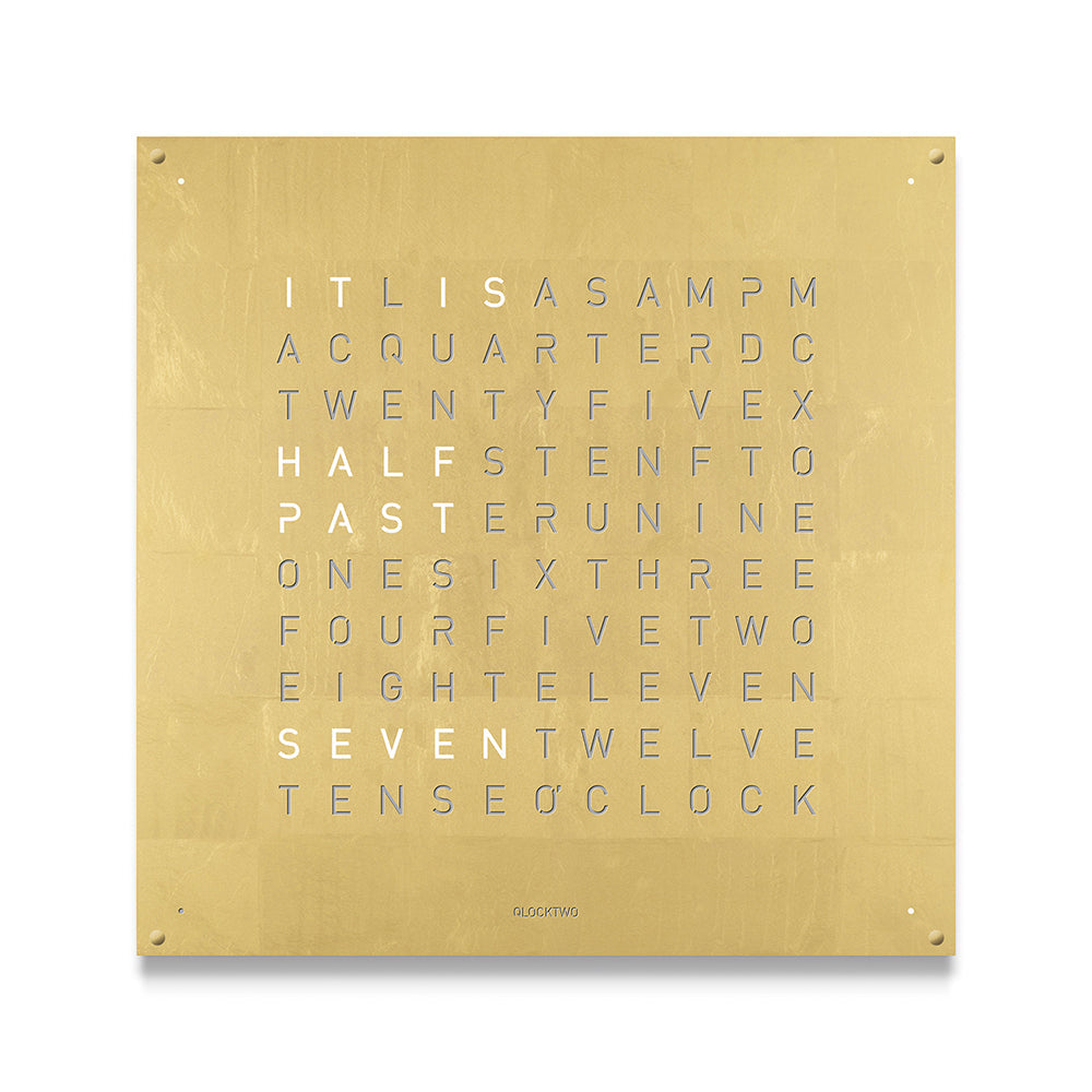 QLOCKTWO 180 Creators Edition Gold Wall Clock 180cm - Gold
