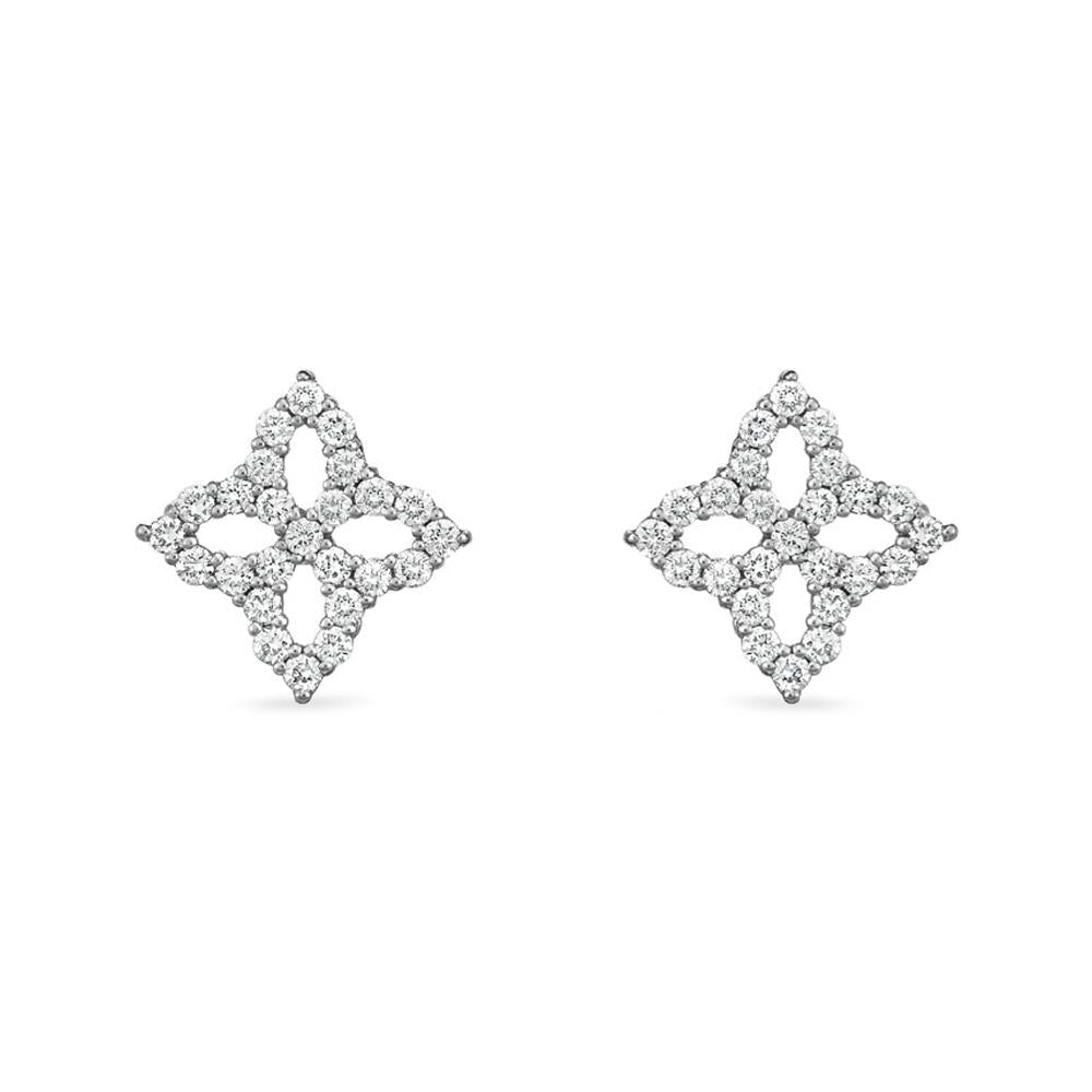 Roberto Coin Diamond Princess 18ct White Gold 0.32ct Diamond Stud Earrings