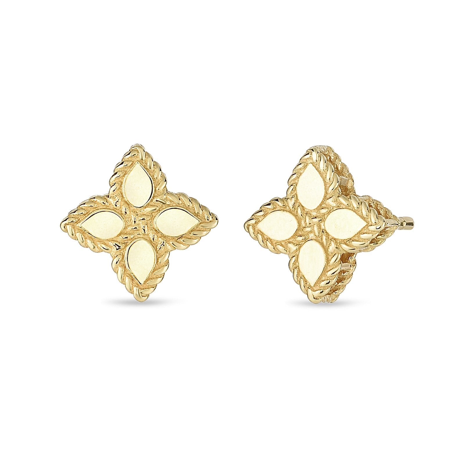 Roberto Coin Princess Flower 18ct Yellow Gold Stud Earrings