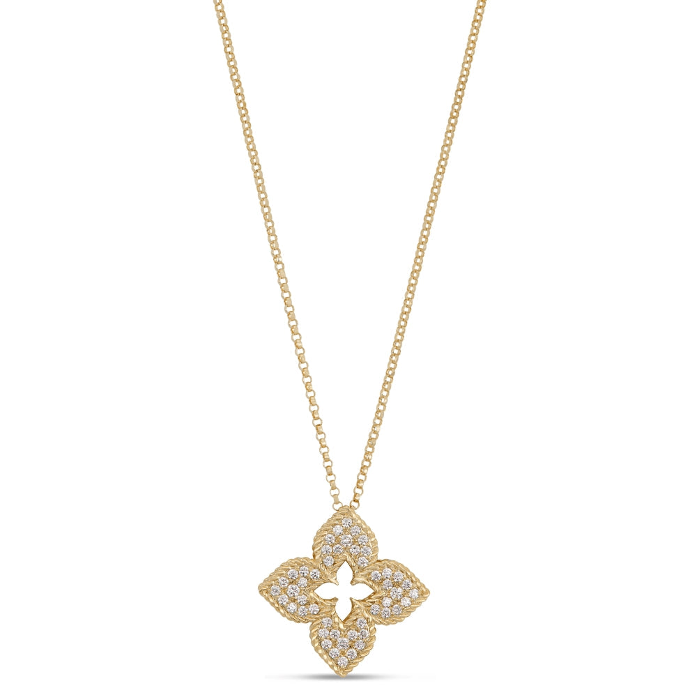 Roberto Coin Venetian Princess 18ct Yellow Gold Diamond Necklace - Yellow Gold