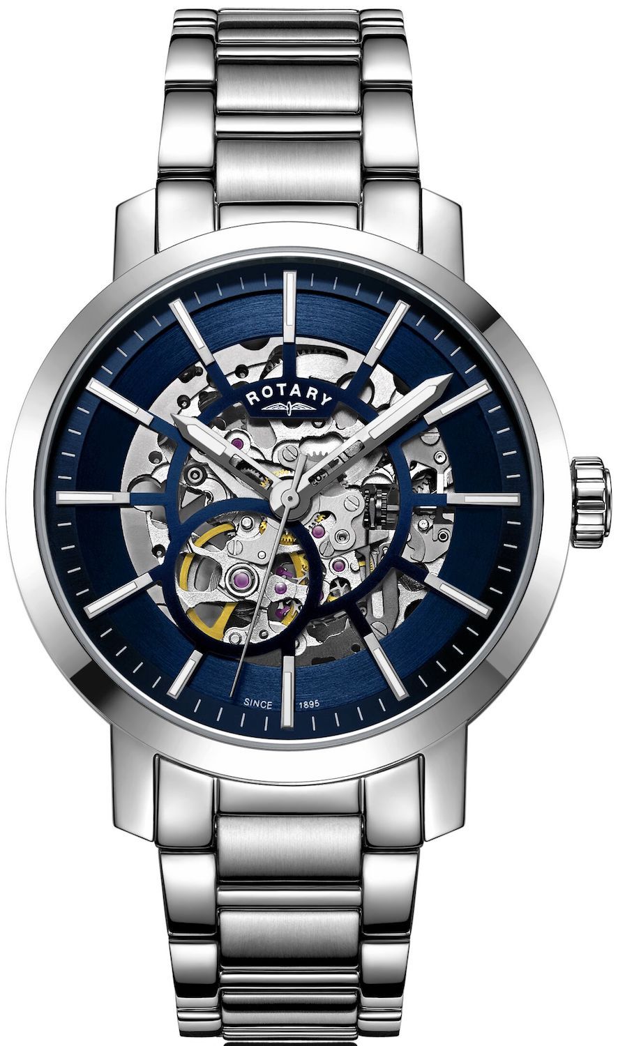 Rotary Watch Greenwich Skeleton Mens - Blue