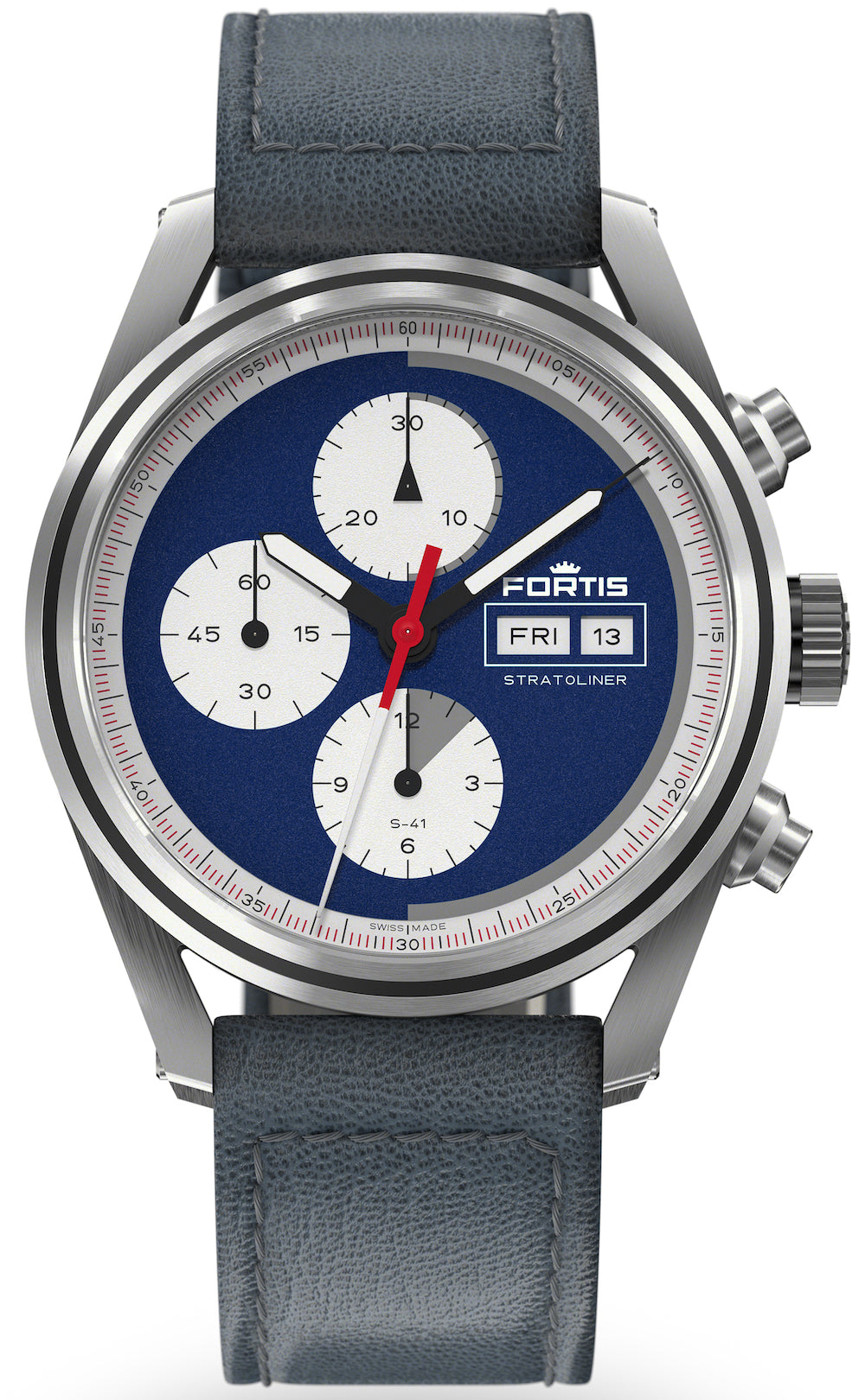 Fortis Watch Stratoliner Blue Japan Aviator Strap