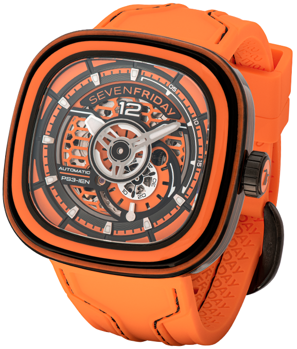 SevenFriday Watch PS3/03 Chromatic Carbon Orange