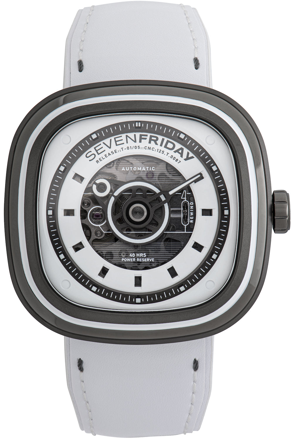 SevenFriday Watch T1/05 White-T - Black