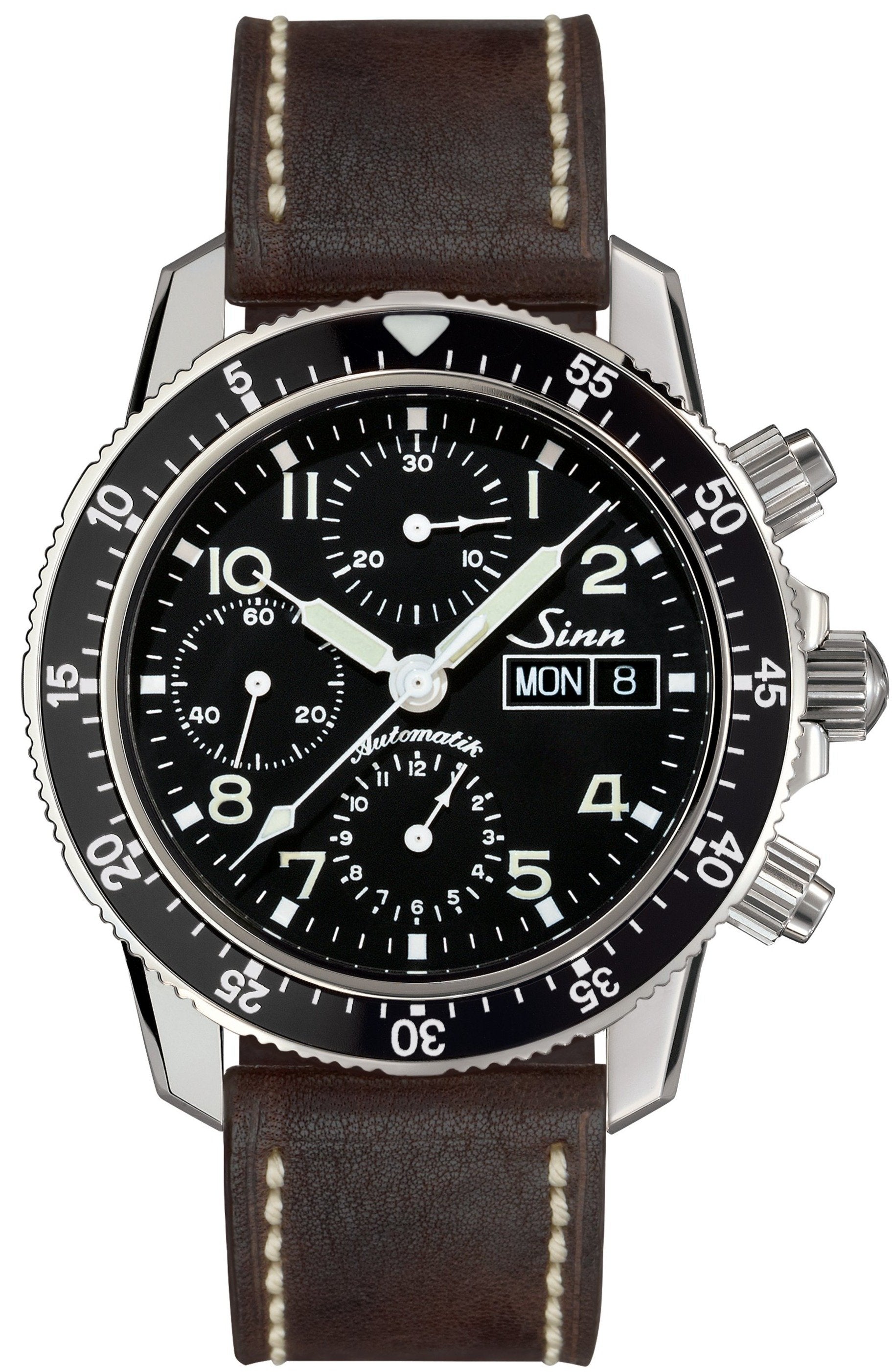 Sinn Watch Flieger Chronograph 103 St Sa Vintage Leather - Black