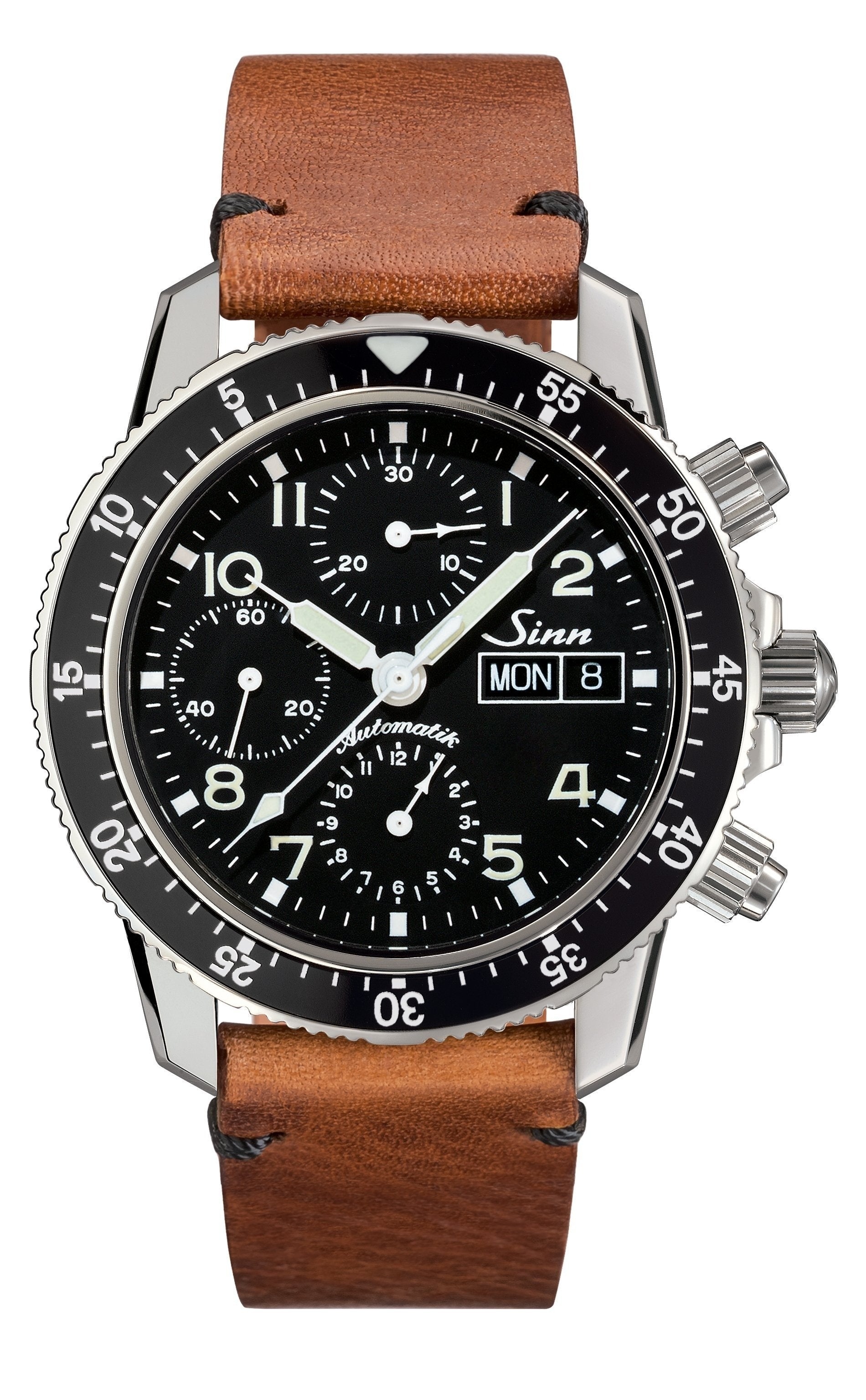 Sinn Watch Flieger Chronograph 103 St Sa Vintage Cowhide Brown - Black