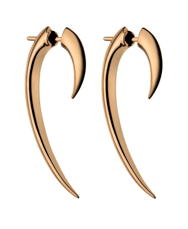 Shaun Leane Hook 18ct Rose Gold Plated Sterling Silver Size 1 Earrings D - Rose Gold