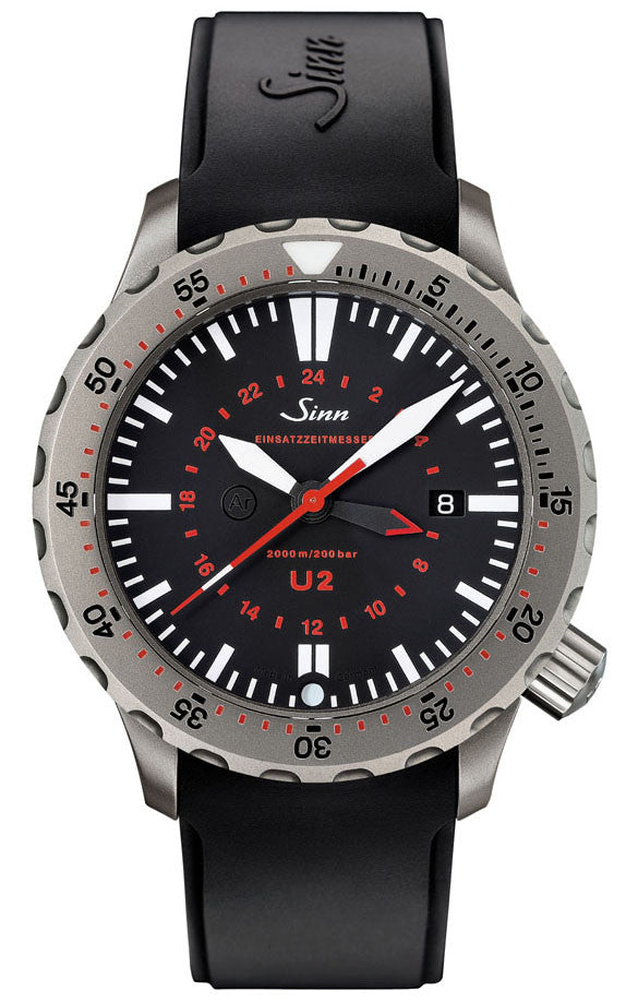Sinn Watch U2 - EZM 5 Rubber - Black