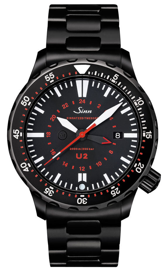 Sinn Watch U2 S - EZM 5 PVD Bracelet - Black