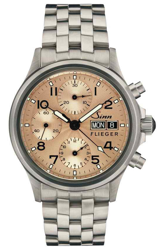 Sinn Watch 356 Sa Pilot II Fine Link Bracelet - Gold
