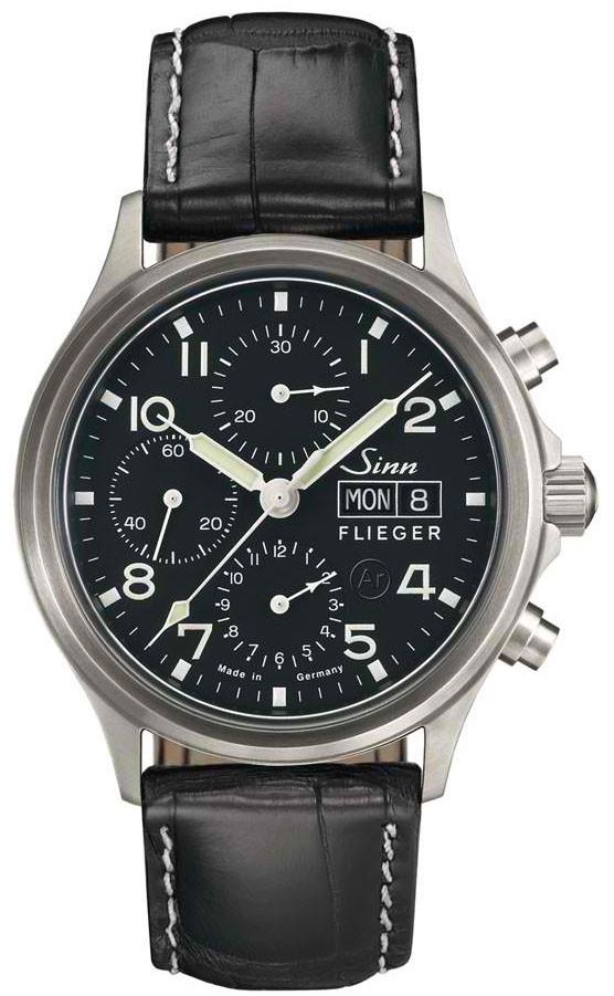 Sinn Watch 358 Sa Pilot Alligator - Black