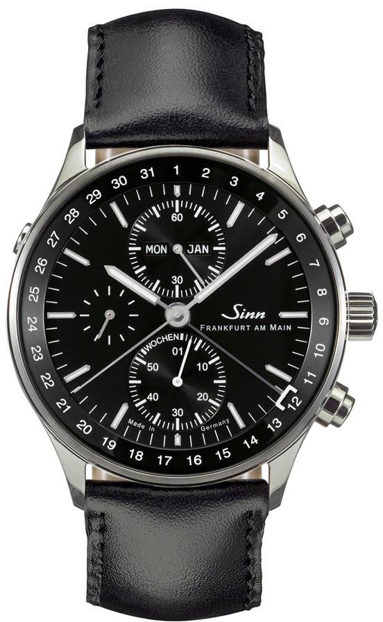 Sinn Watch 6052 Finance District Bracelet-Leather - Black